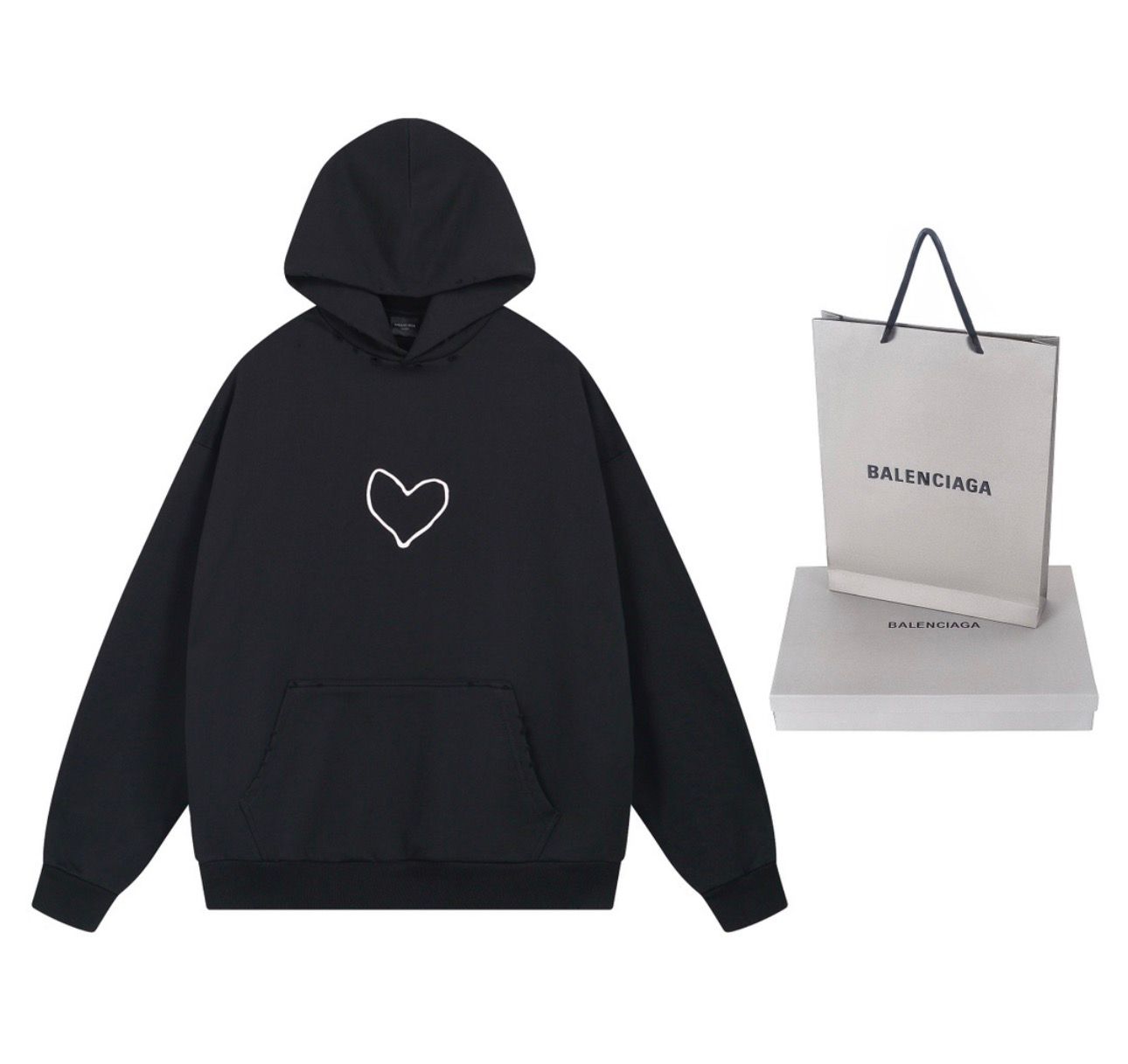 Hoodie homme design cœur tendance